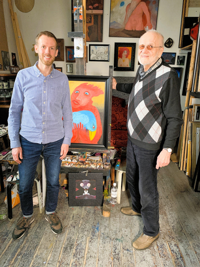 Insplay tegevjuht Andres Sirel ja Eesti kunstnik Jüri Arrak