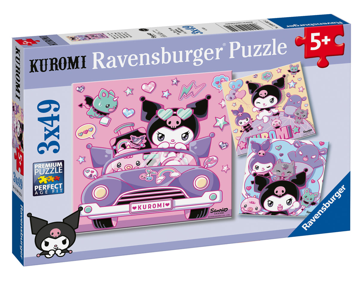Ravensburger pusle 3x49 tk: Hello Kitty Kuromi sõitmas 12004332V