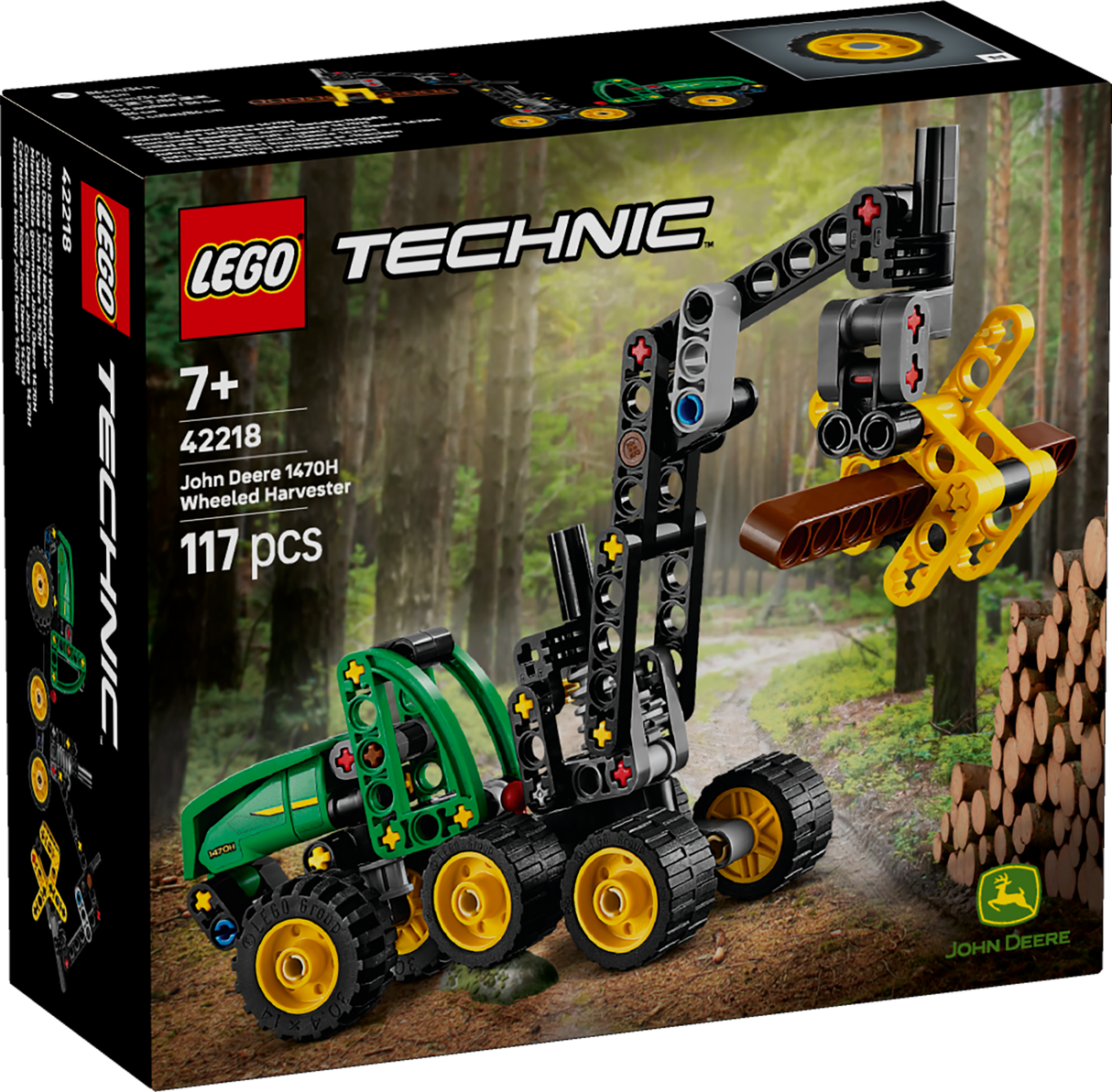 LEGO Technic John Deere 1470H ratastega harvester 42218L