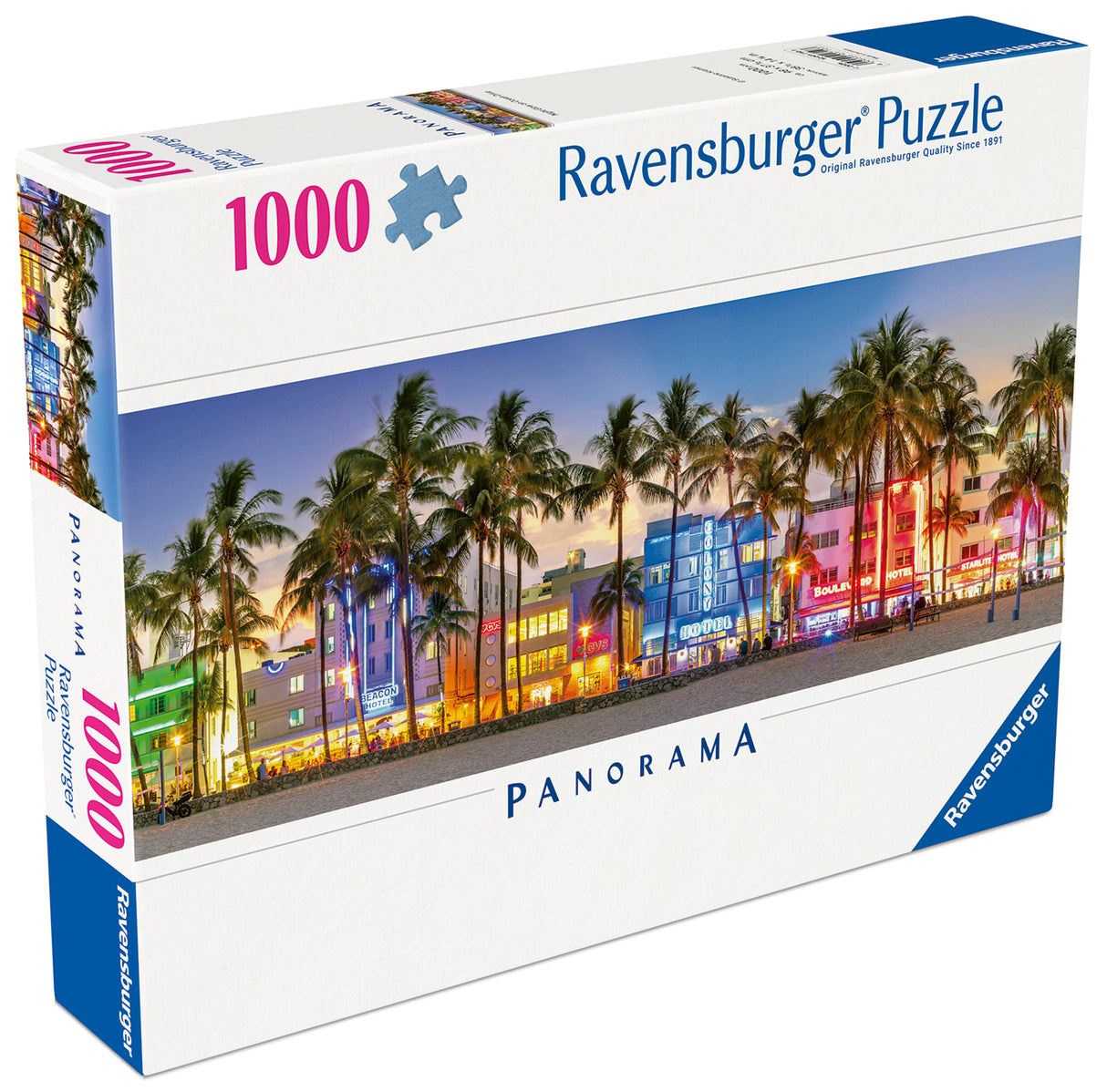 Ravensburger panoraampusle 1000 tk: linnatuled Ocean Drive´il 12001710V