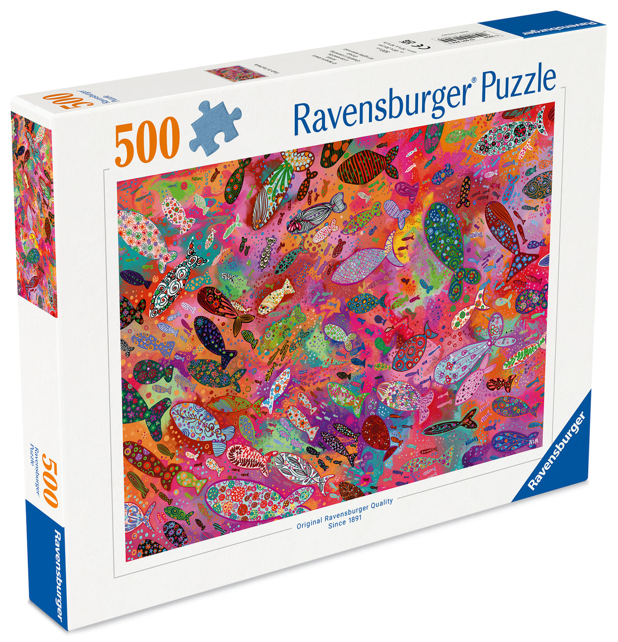 Ravensburger pusle 500 tk: kalad fuksias 12001844V