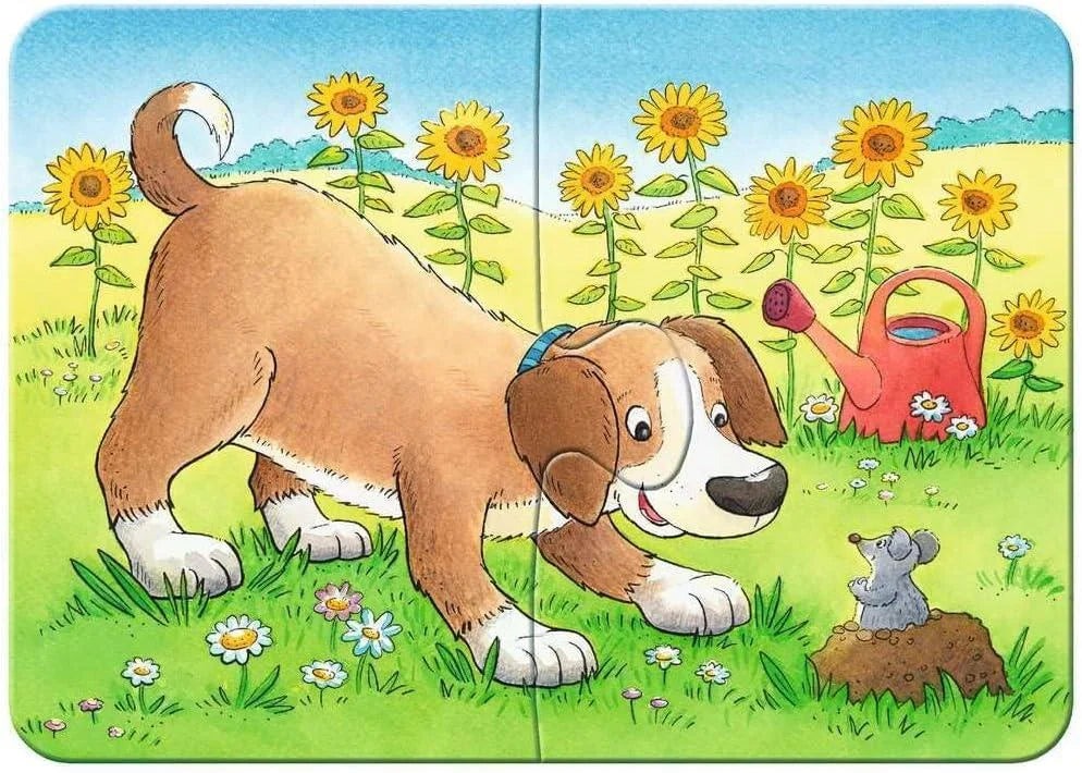 Ravensburger minu esimene pusle 2-4-6-8 tk Koer, kass, kilpkonn ja jänku
 069514V