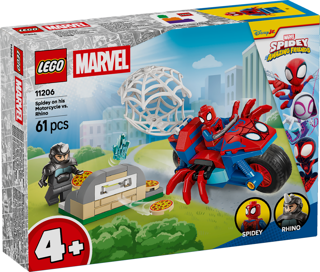 LEGO Spidey oma mootorrattal vs. Rhino 11206L