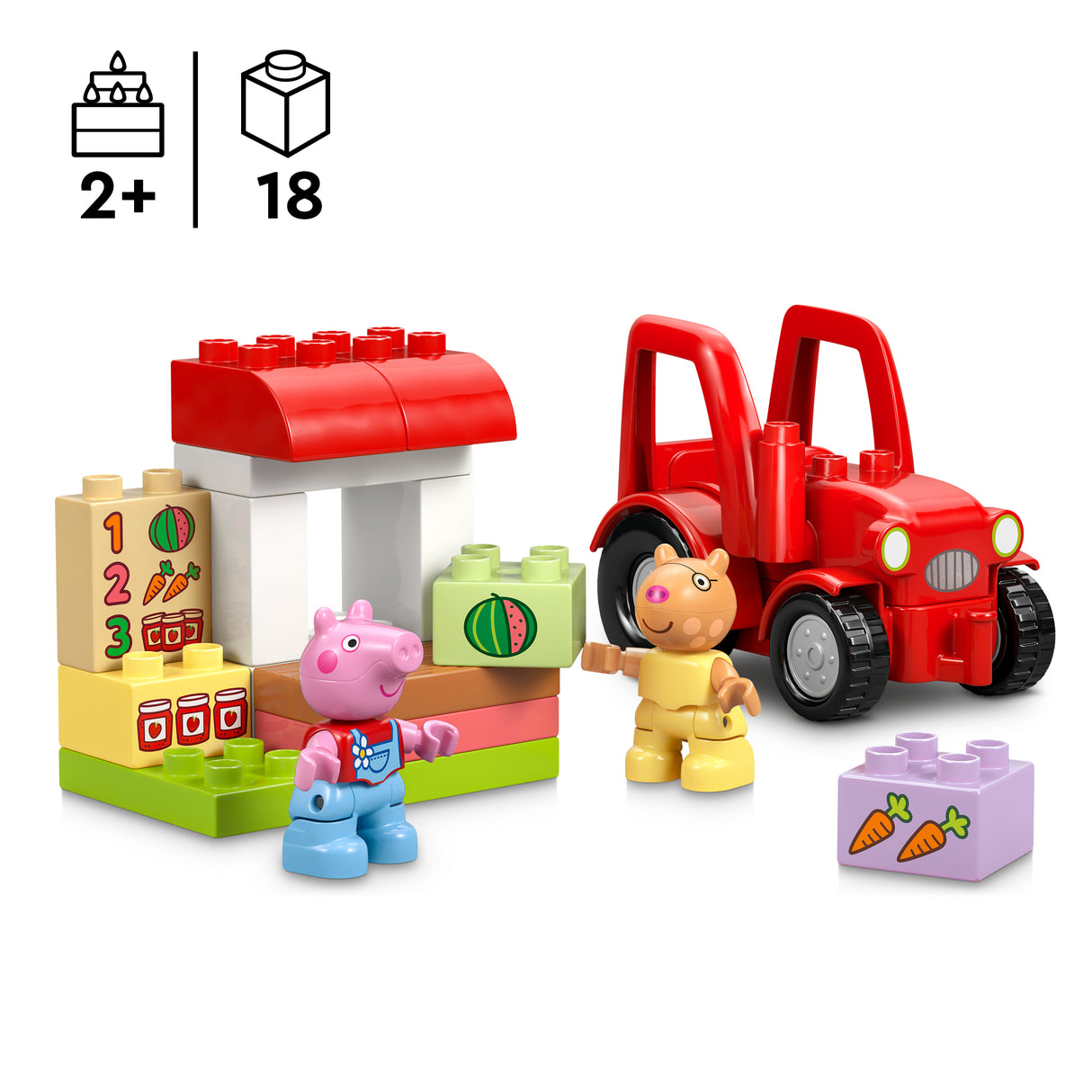 LEGO DUPLO Peppa Pig Traktor ja turg 10468L