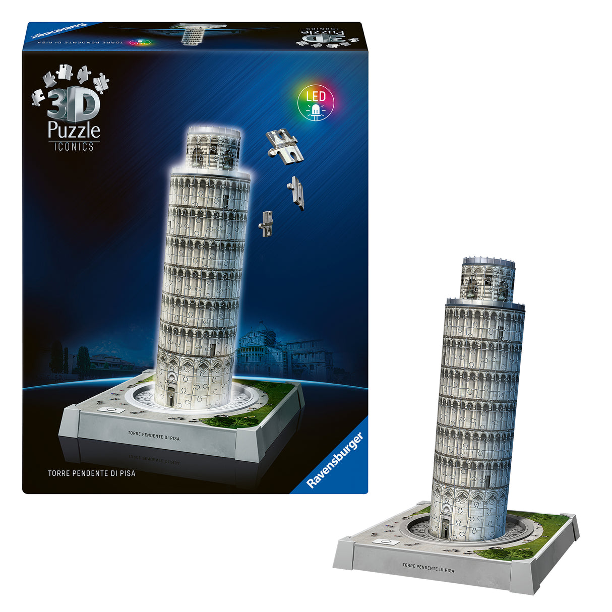 Ravensburger 3D pusle LED valgusega: Pisa torn 12008028V