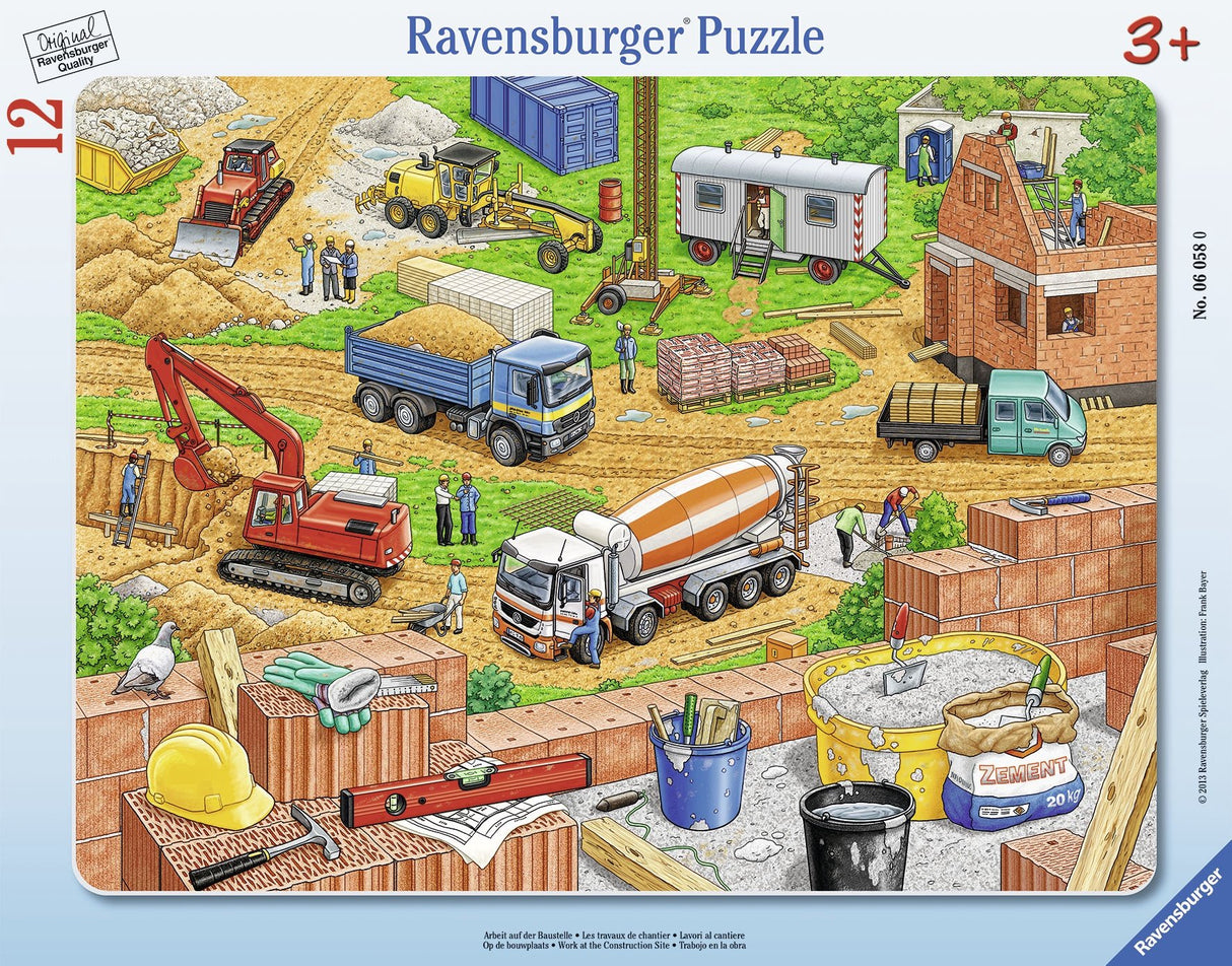Ravensburger plaatpusle 12 tk Ehitusmasinad 060580V