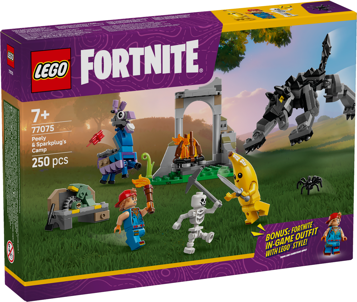LEGO Fortnite Peely ja sparkplugi laager 77075L