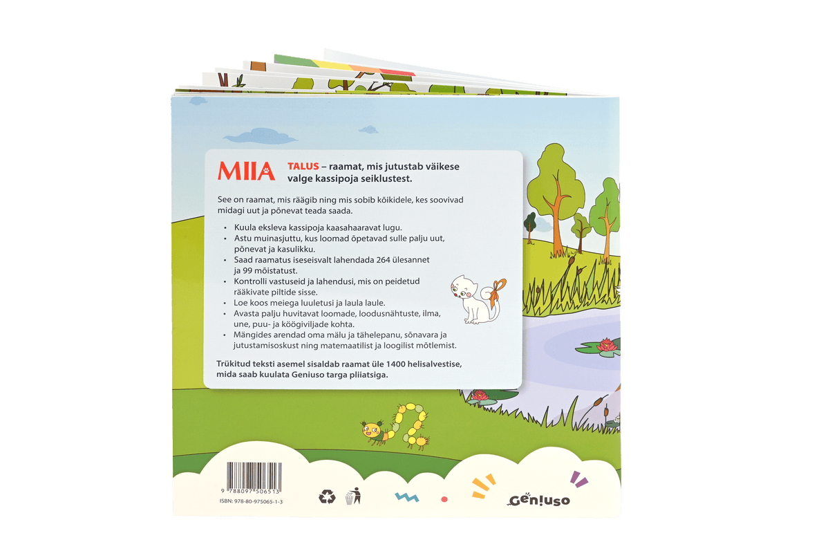 Geniuso MIIA rääkivad raamatud "Talus", "Linnas" ja kandekott 045208G