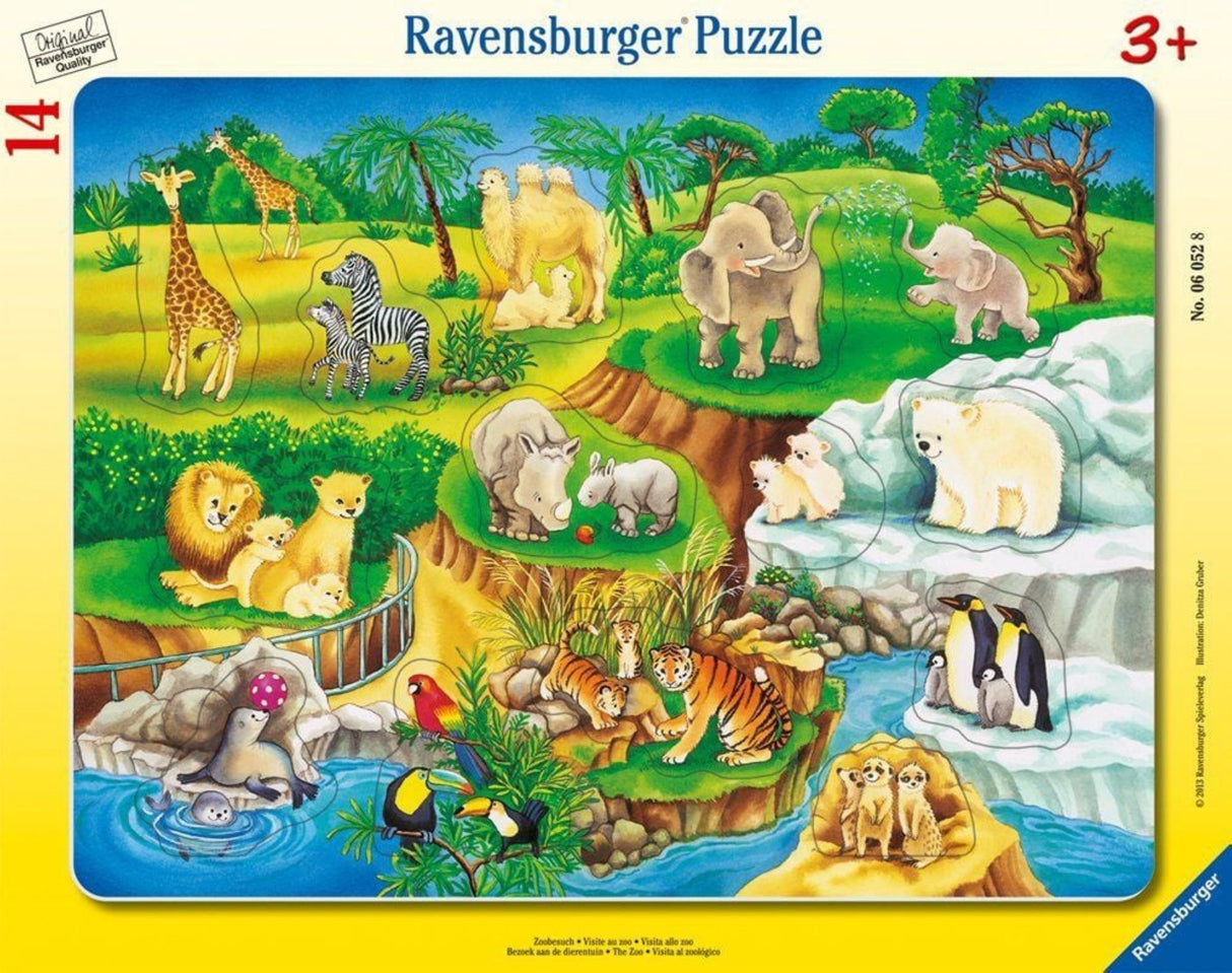 Ravensburger suur plaatpusle 14 tk Loomaaed