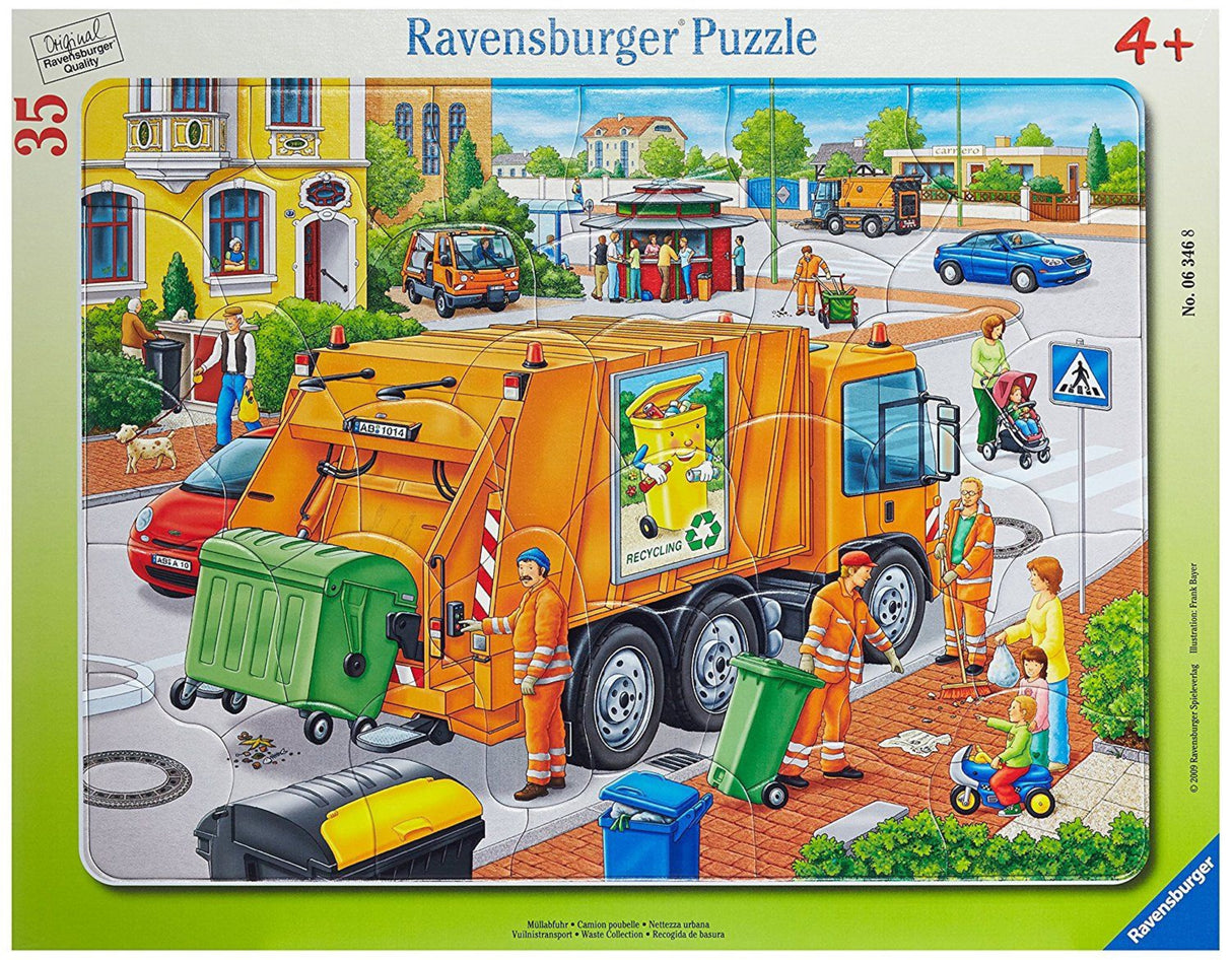 Ravensburger suur plaatpusle 35 tk Prügiauto