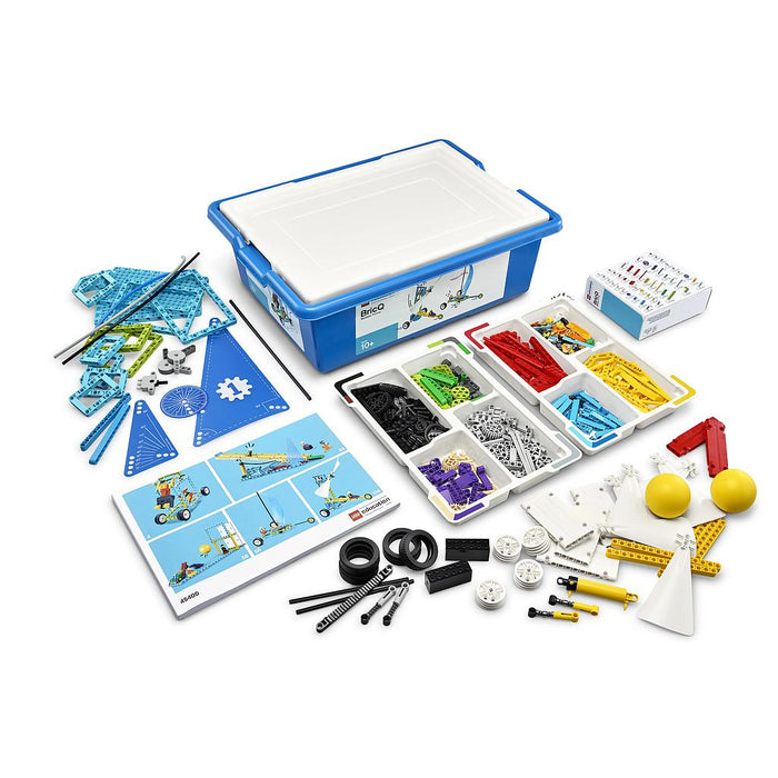 LEGO Education BricQ komplekt ning selle LEGO klotsidest koosnevad osad