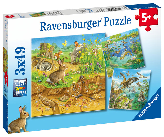 Ravensburger pusle 3x49 tk Metsloomad
 080502V