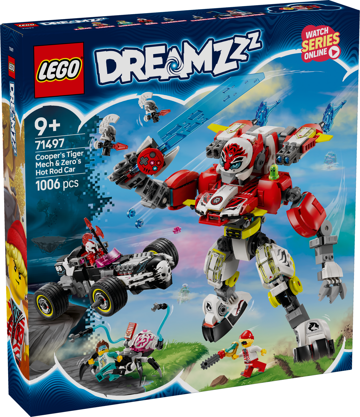 LEGO Dreamzzz Cooperi tiigrirobot ja Zero hot-rod-auto 71497L