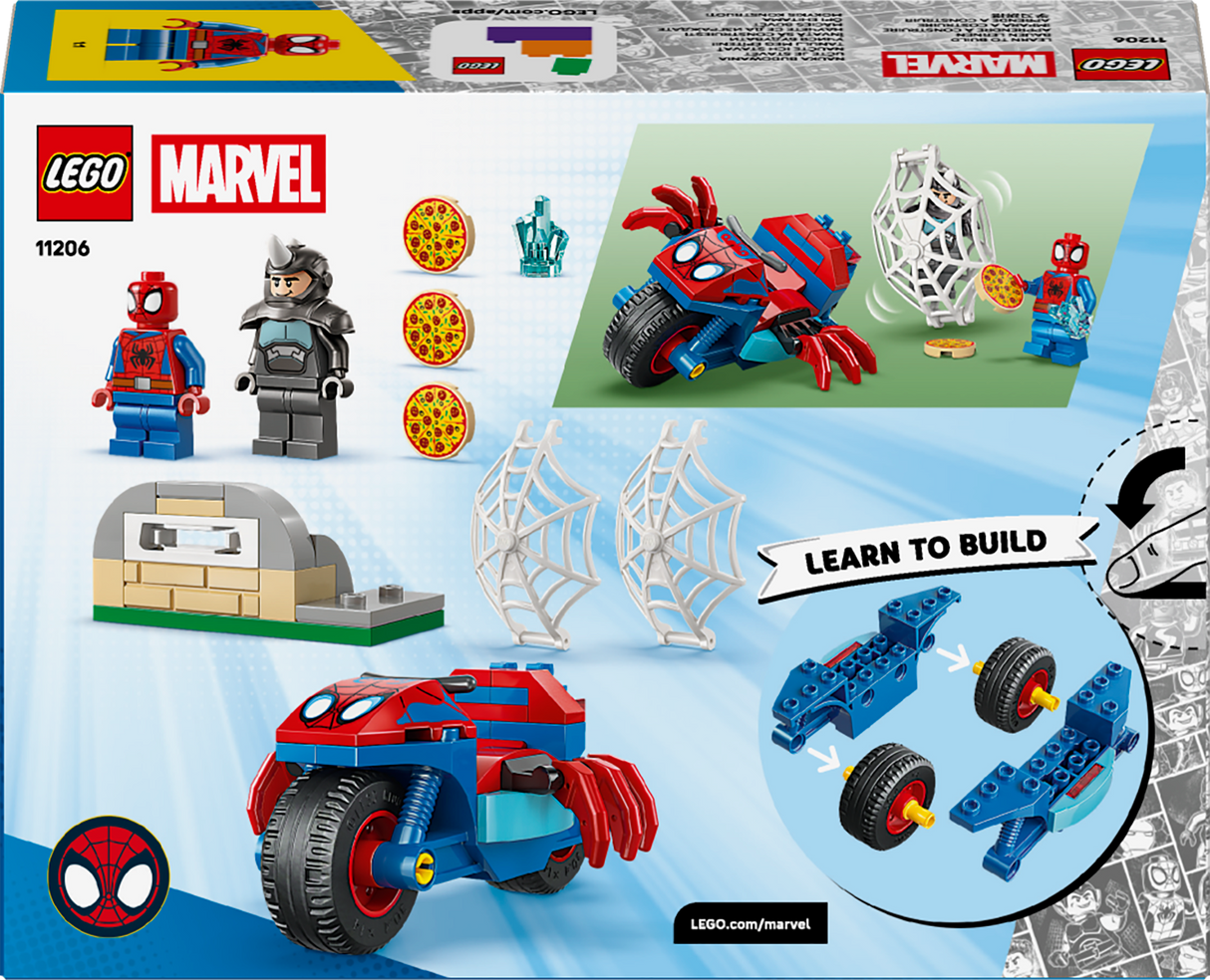LEGO Spidey oma mootorrattal vs. Rhino 11206L