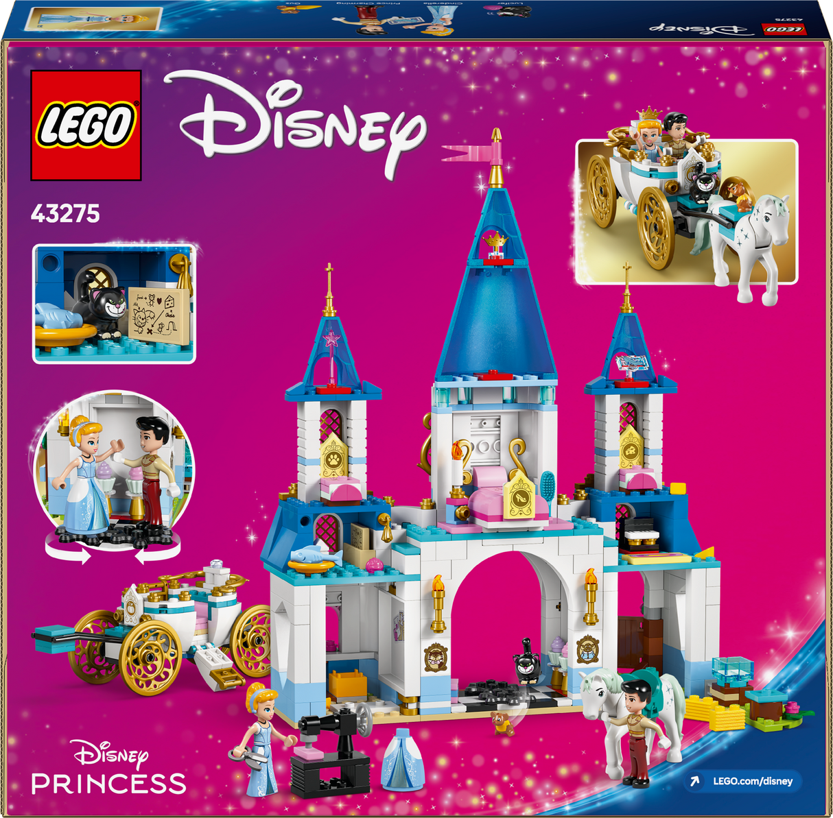 LEGO Disney Princess Tuhkatriinu loss ja hobusevanker 43275L