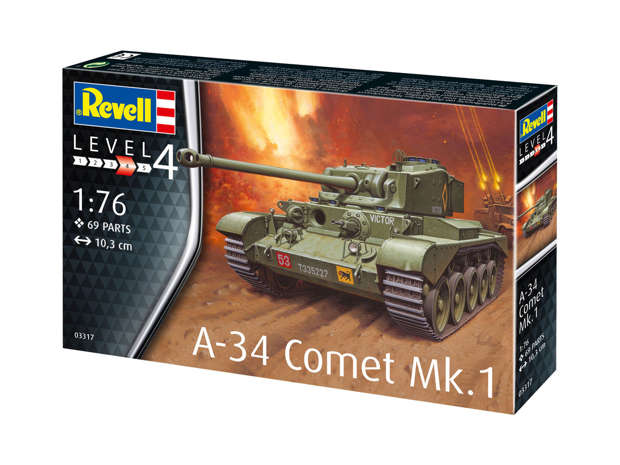 Revell  liimitav mudel tank A-34 komeet Mk.1 1:76 03317R