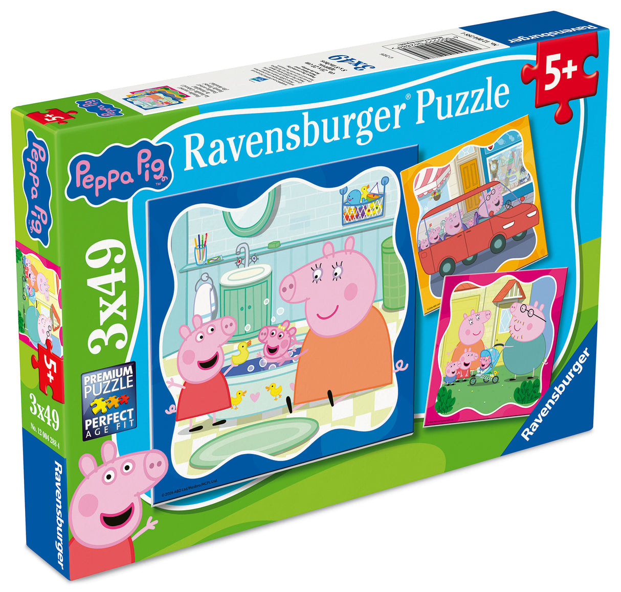 Ravensburger pusle 3x49 tk: Põrsas Peppa perega 12004288V