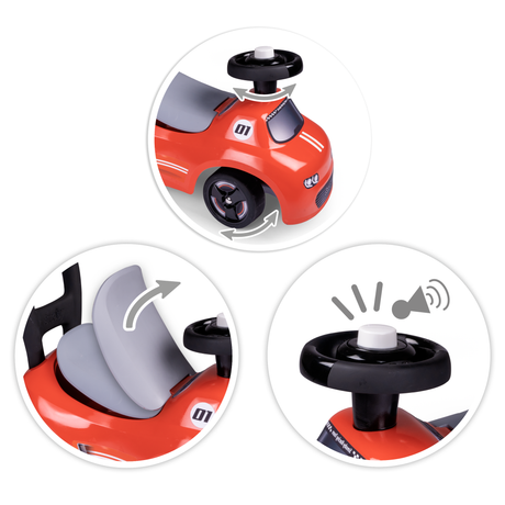 Smoby pealeistutav auto - punane 720541S