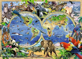 Ravensburger pusle 300 tk Maailma atlas loomadega 131730V