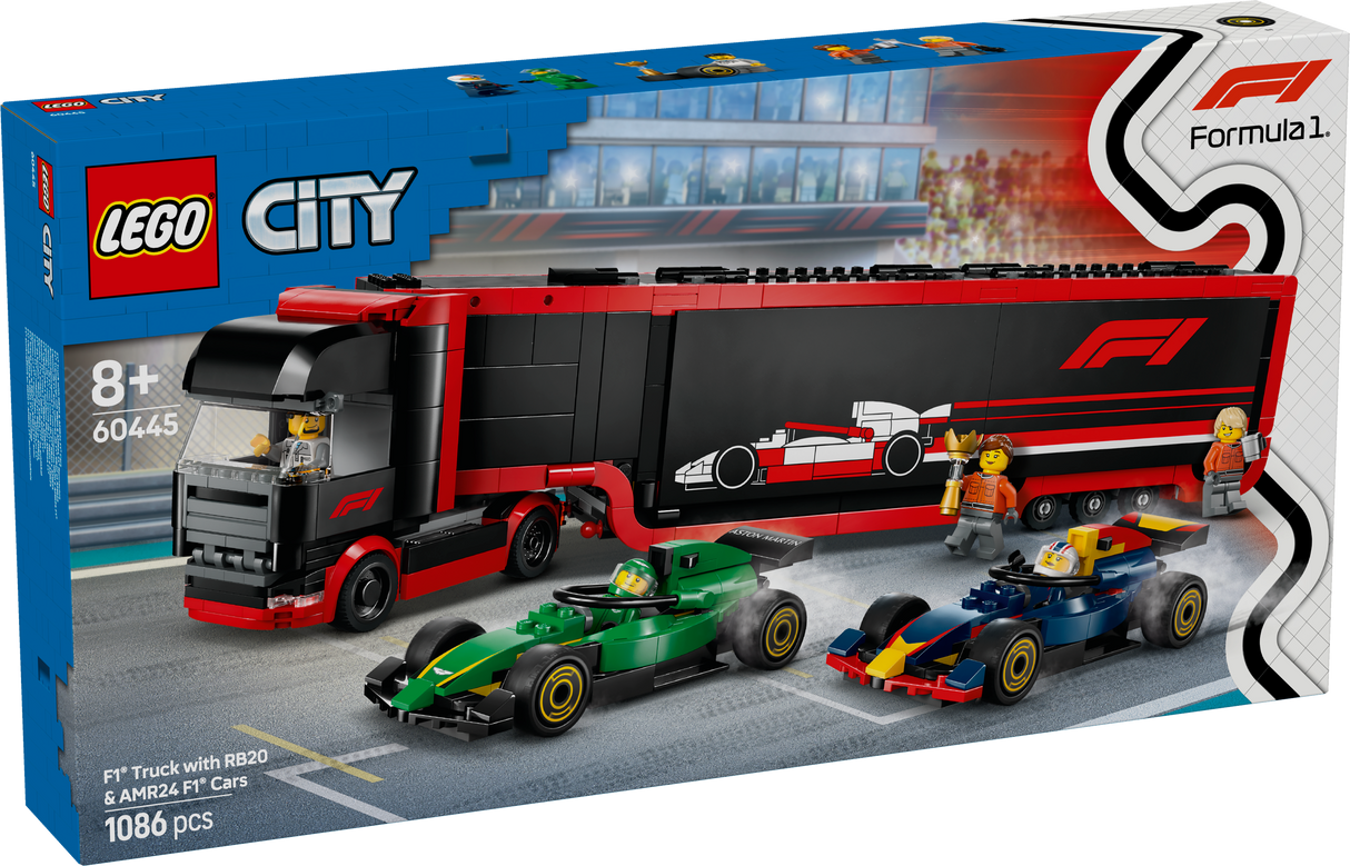 LEGO City F1 veok RB20 ja AMR24 F1 autodega 60445L