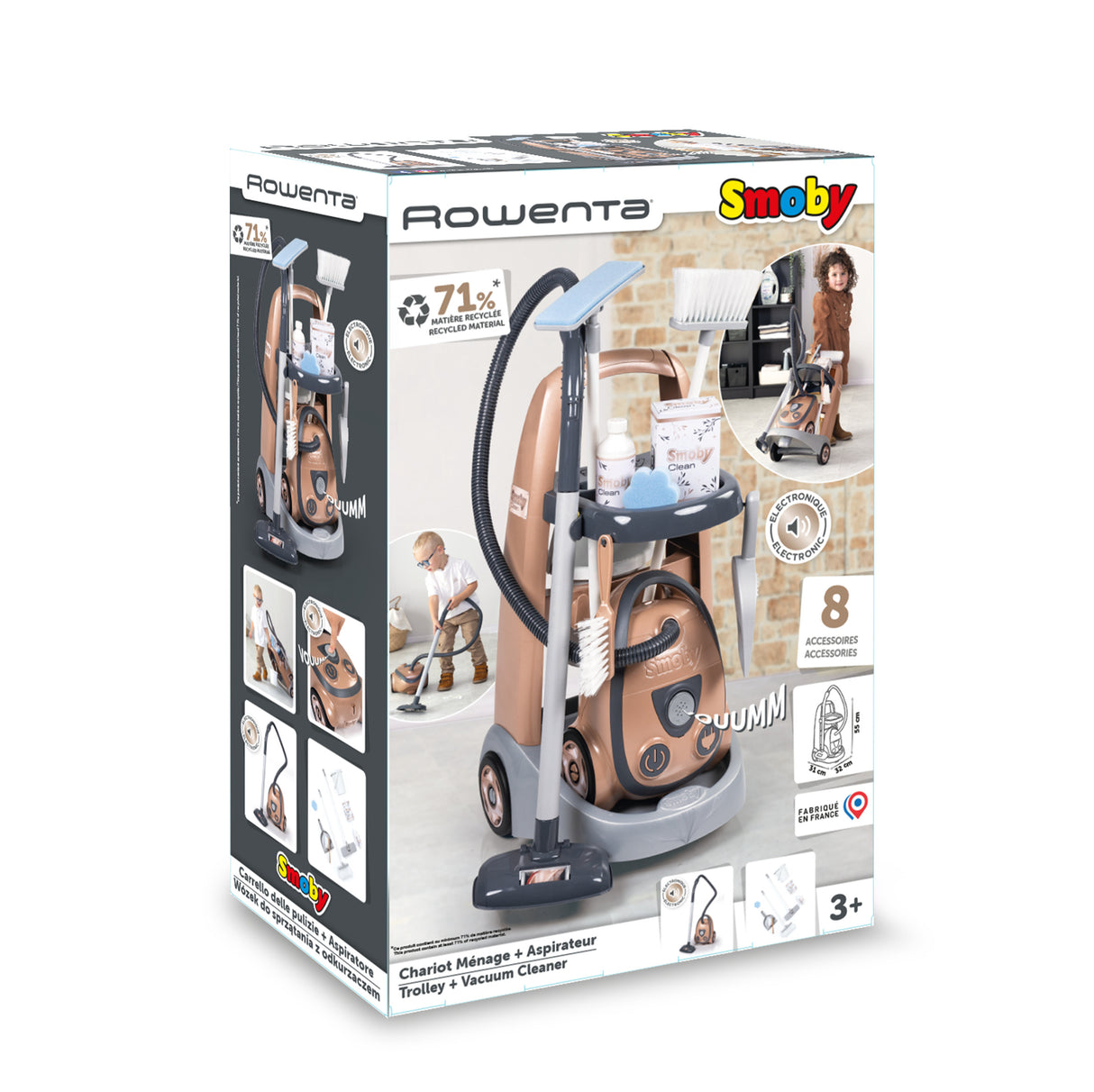 Smoby koristuskäru ja tolmuimeja Rowenta  330325S