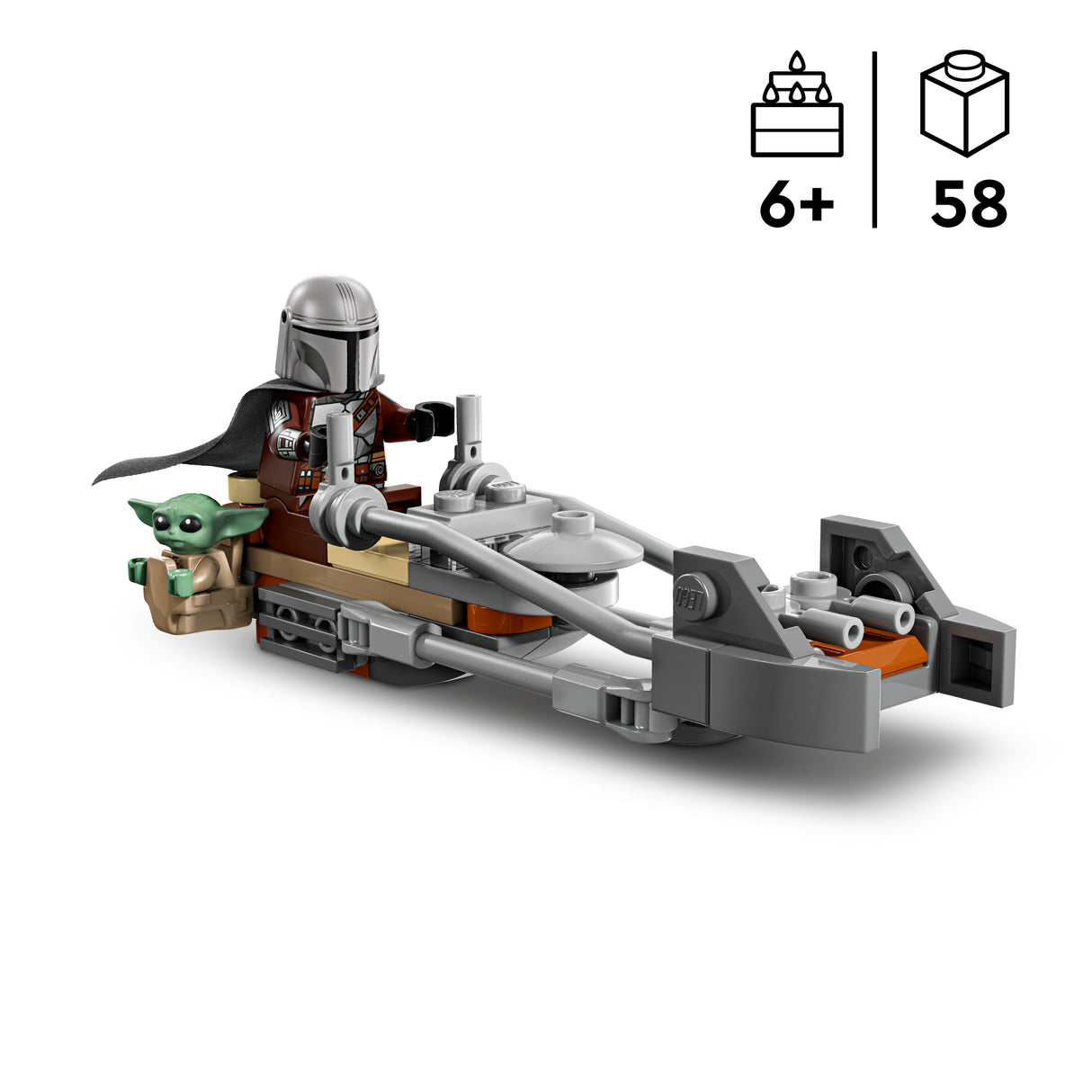 LEGO Star Wars Mandalorian ja Grogu Speeder Bike 75436L