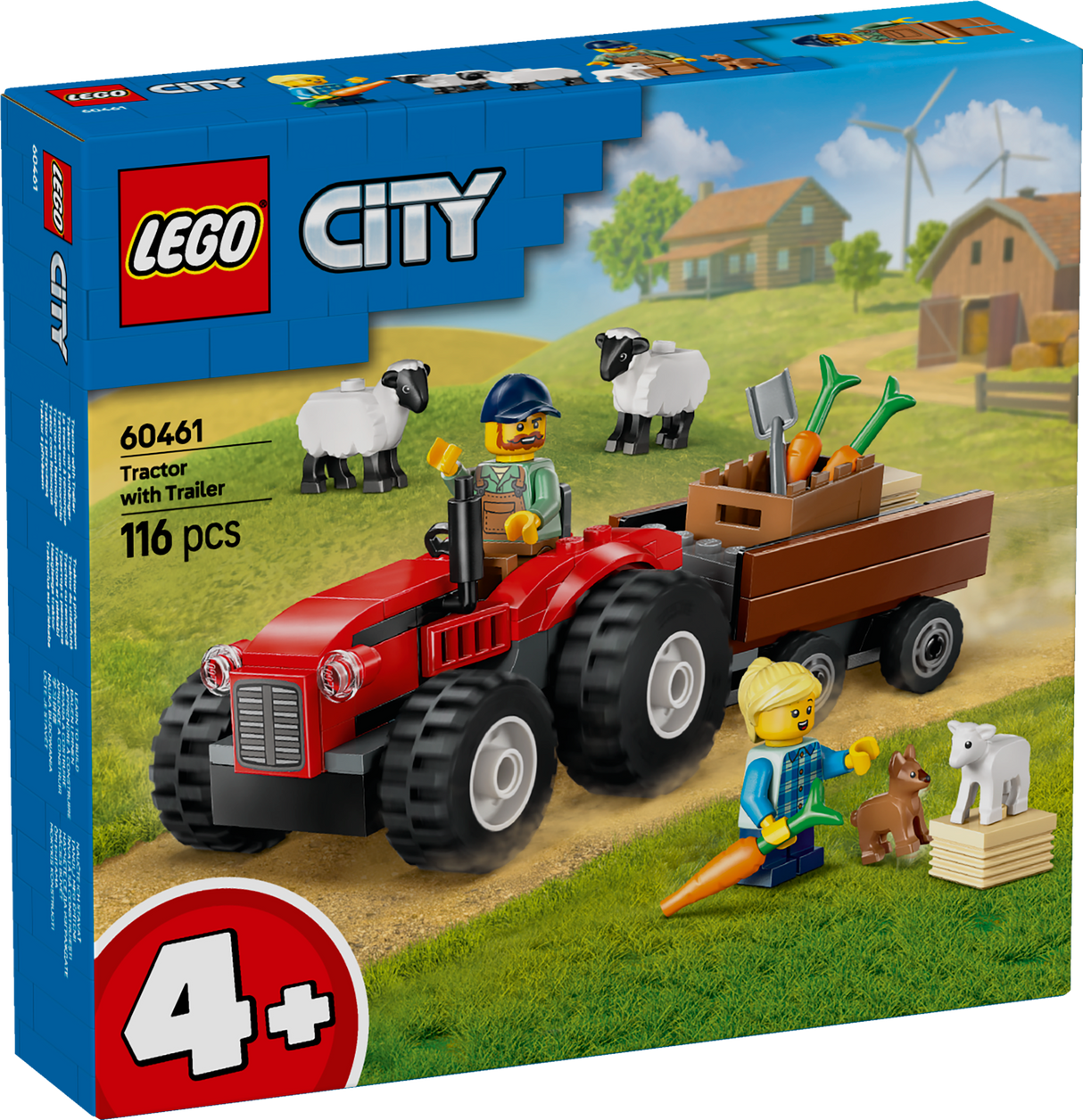 LEGO City Punane farmitraktor haagise ja lambaga 60461L