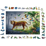 Ravensburger puidust pusle 500 tk Tiiger džunglis 175147V