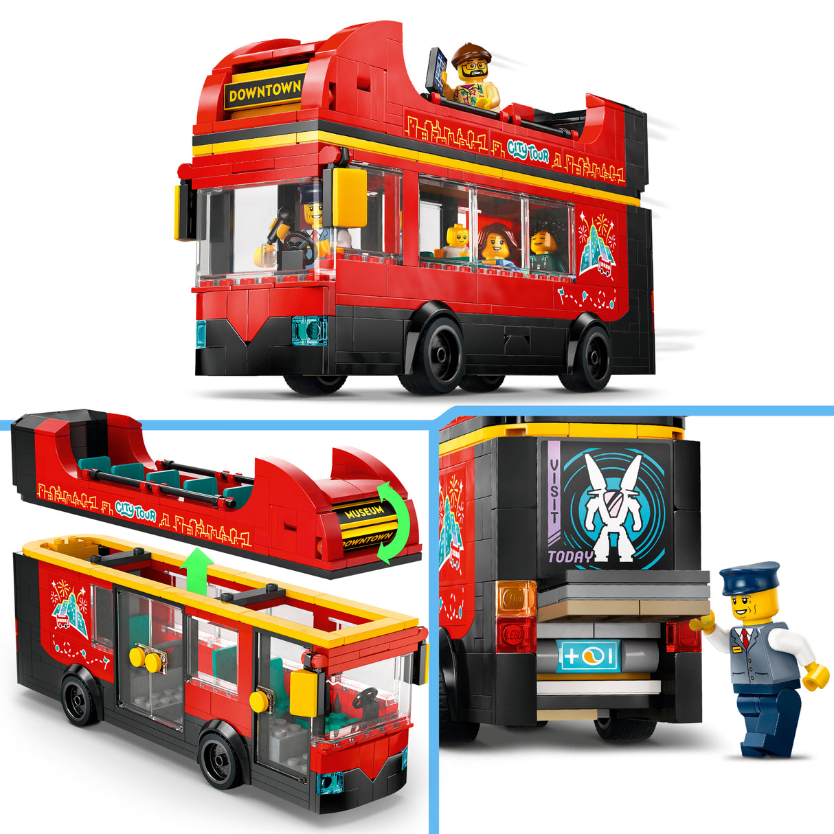 LEGO City Punane kahekordne turistibuss 60407L