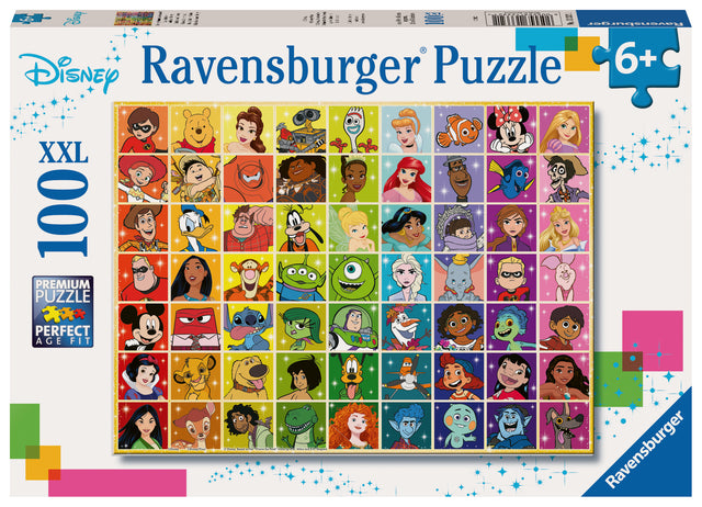 Ravensburger pusle 100 tk Disney mitu tegelast 133321V