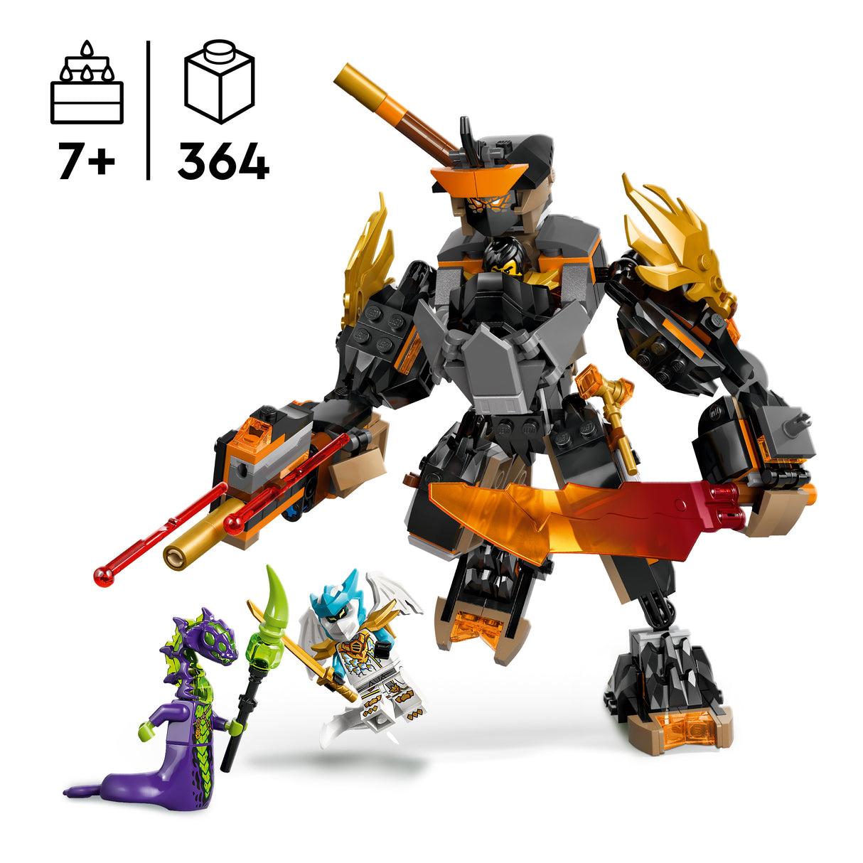 LEGO Ninjago Cole'i missioonirobot ja draakon Zane 71854L