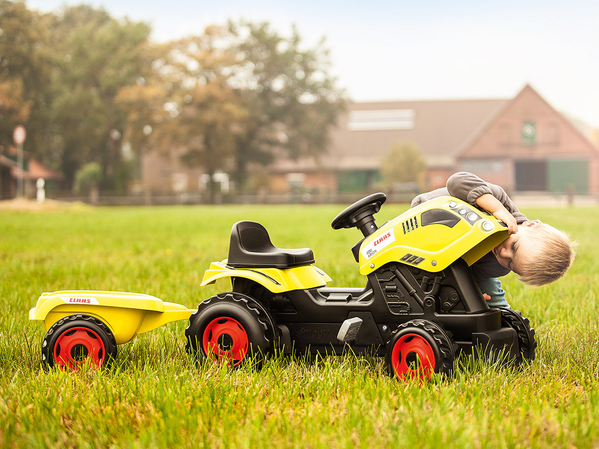 Smoby pealeistutav pedaalidega lastetraktor Claas Farmer XL järelkäruga  710114S