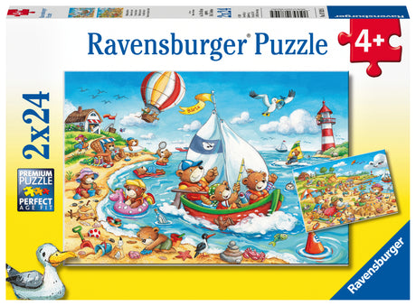 Ravensburger pusle 2x24 tk Puhkus mere ääres 078295V