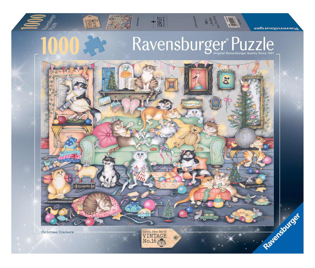 Ravensburger pusle 1000 tk: kasside jõulupidu 12001244V