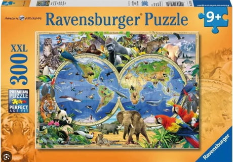 Ravensburger pusle 300 tk Maailma atlas loomadega 131730V