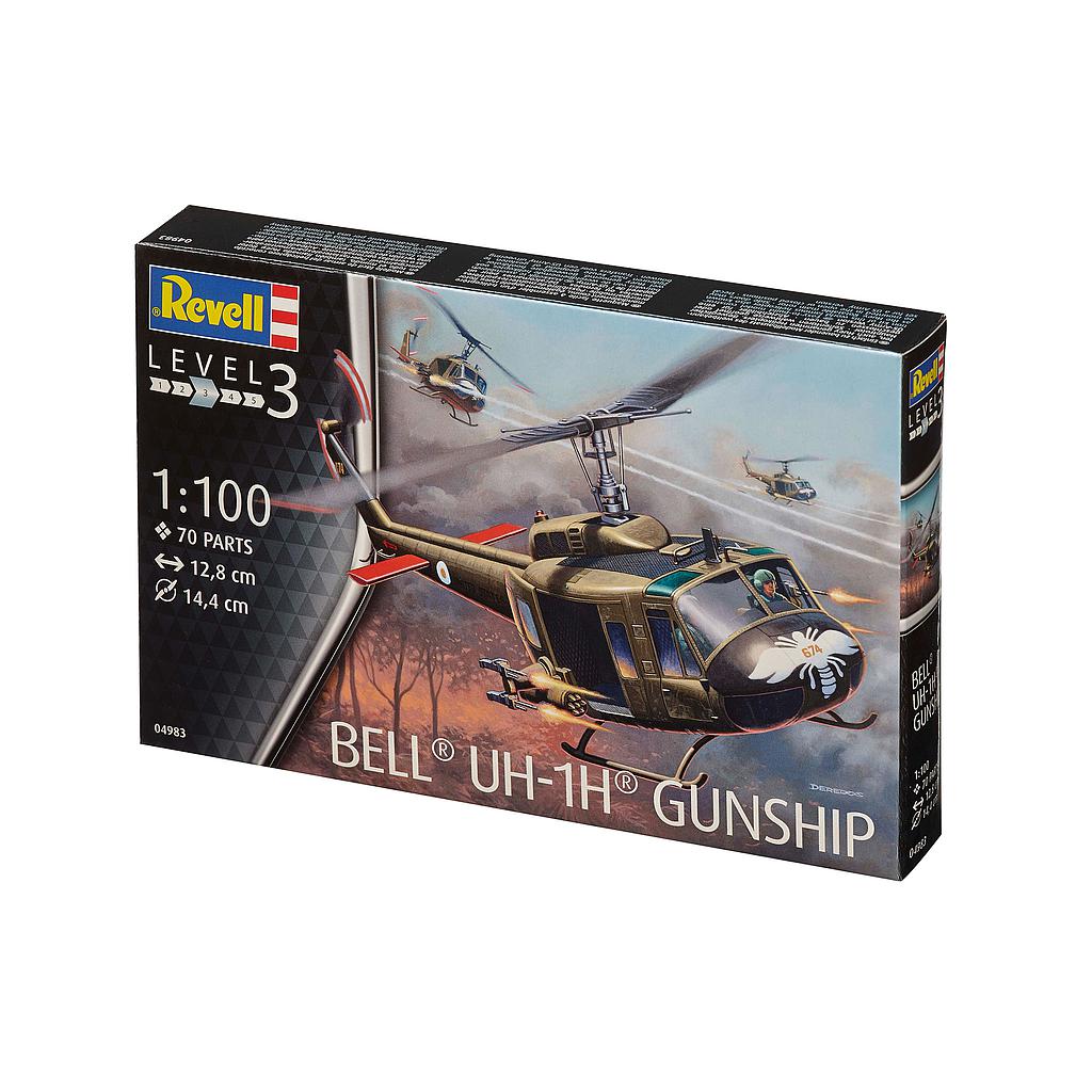 Revell liimitav mudel helikopter Bell UH-1H Gunship 1:100 04983R