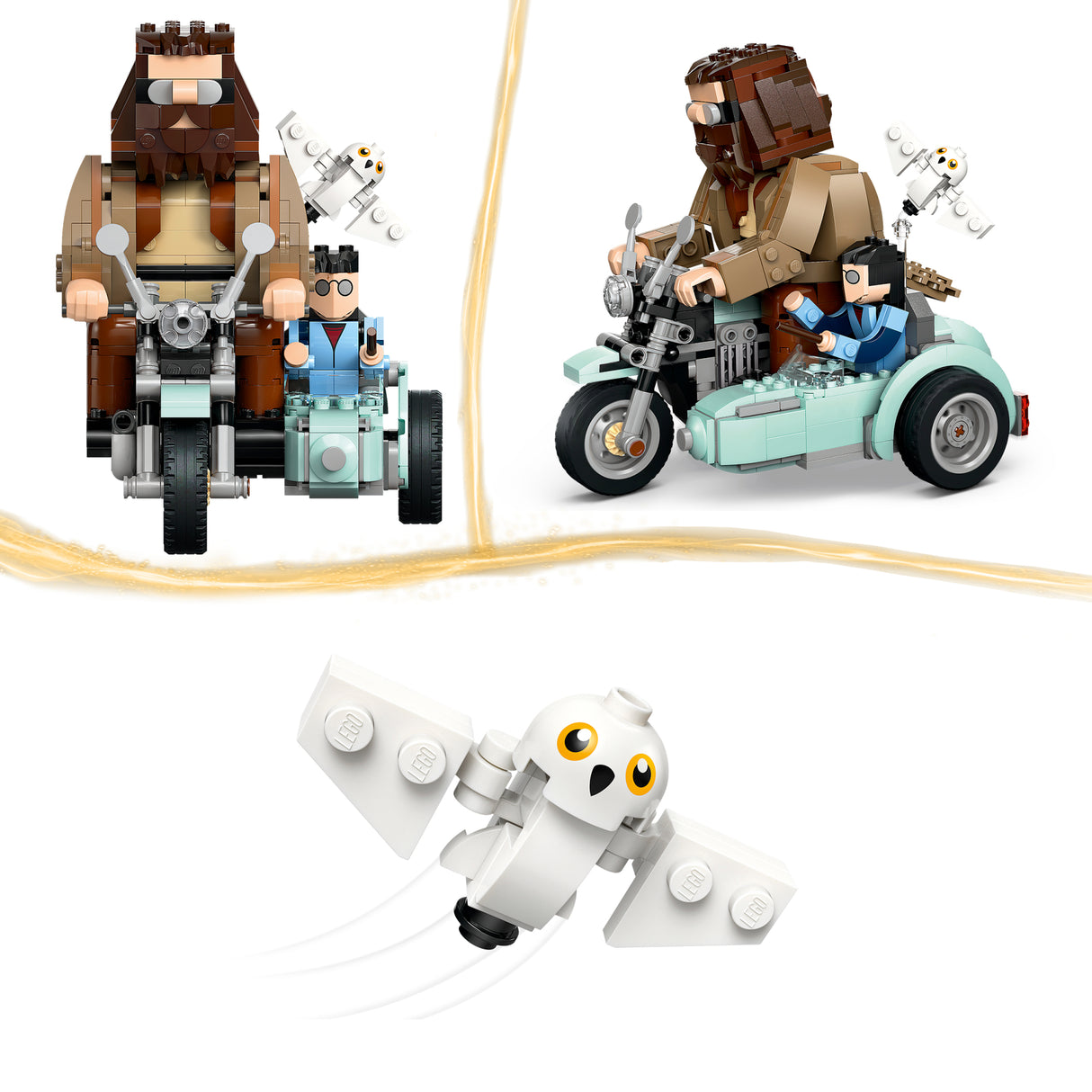 LEGO Harry Potter Hagrid ja Harry mootorrattasõidul 76443L