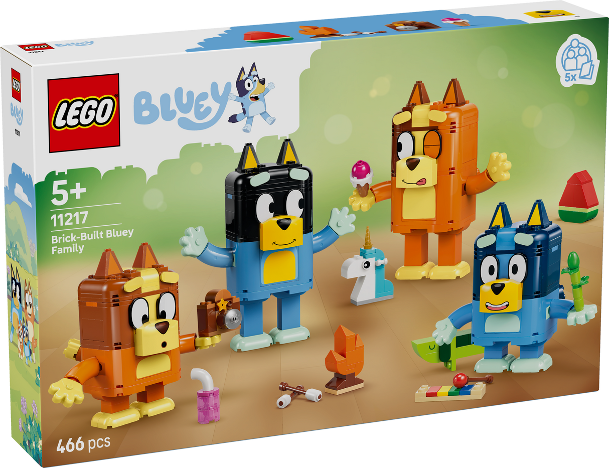 LEGO Bluey Klotsidest kokkupandav Bluey perekond 11217L