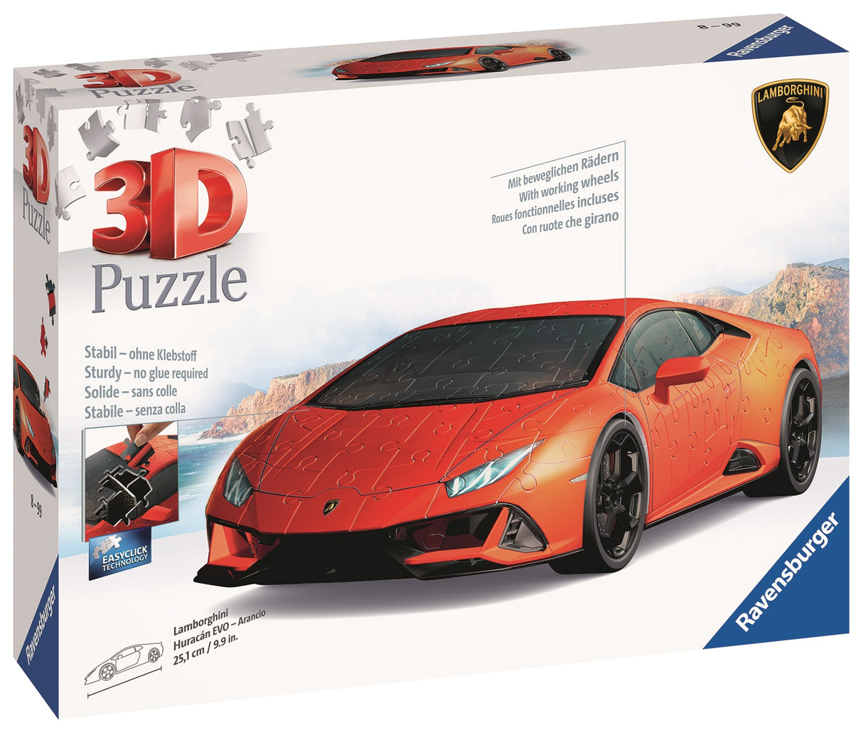 Ravensburger 3D pusle Lamborghini Huracan EVO Arancio 115716V