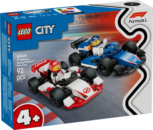 LEGO City F1 Williams ja Haas F1 võidusõiduautod 60464L