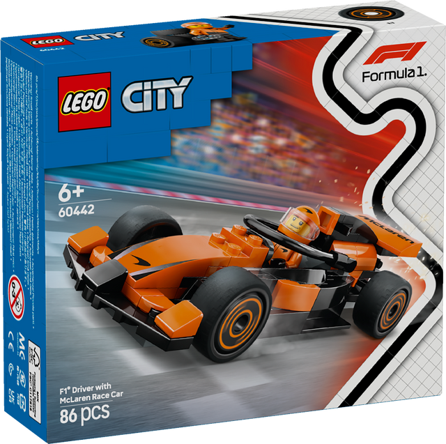 LEGO City F1 sõitja McLareni võistlusautoga 60442L