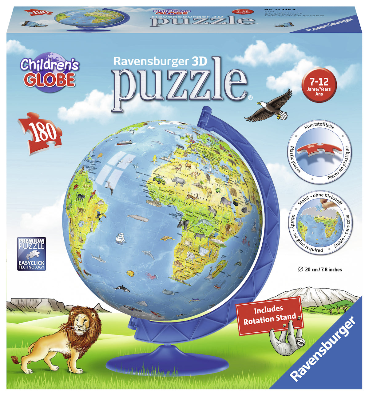 Ravensburger puslepall 180 tk Laste gloobus 123384V