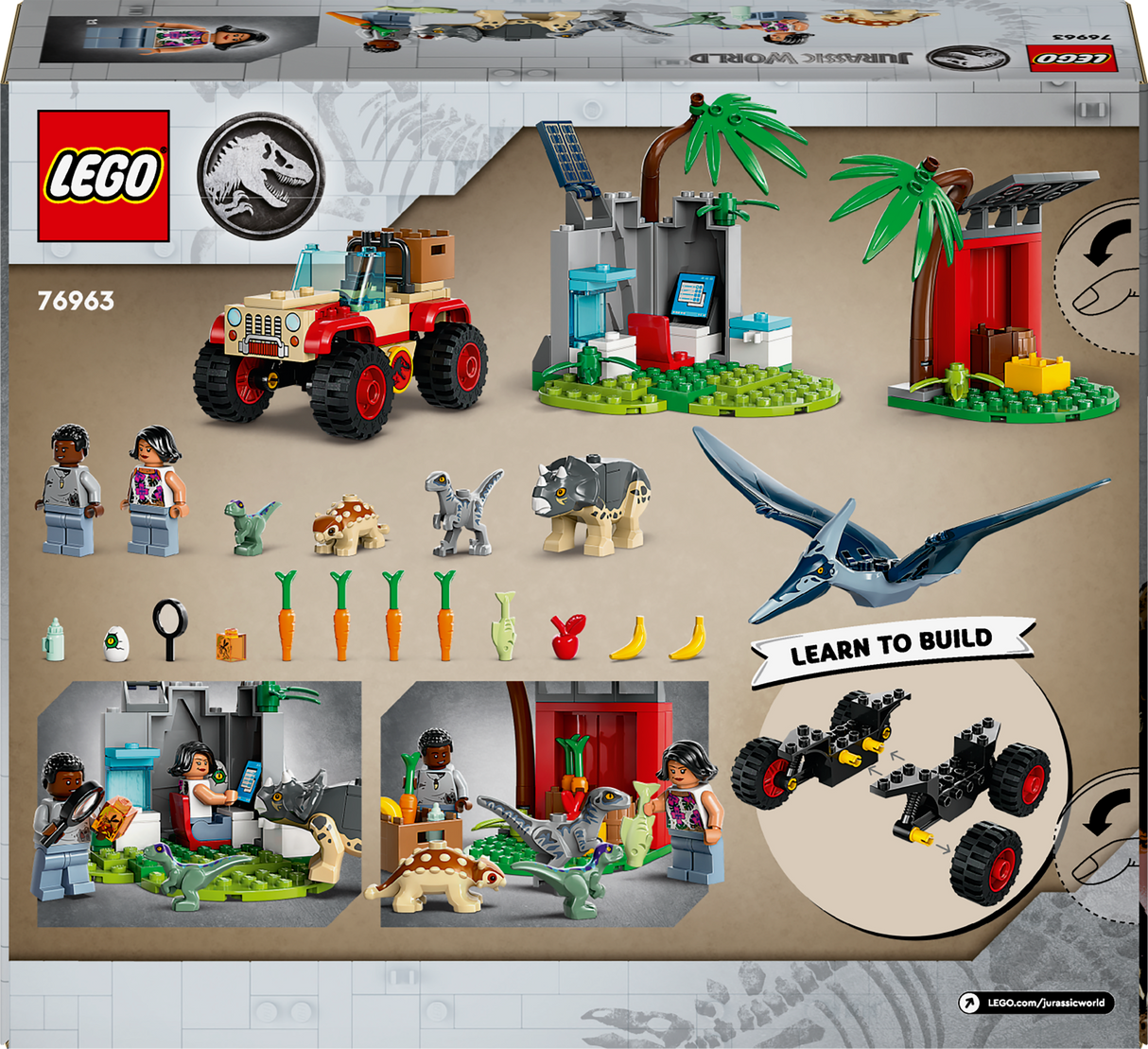 LEGO Jurassic World Dinosaurusebeebide Päästekeskus 76963L