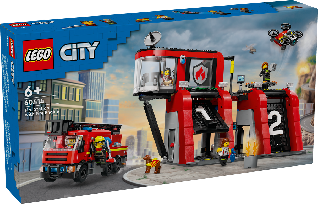 LEGO City Tuletõrjedepoo koos tuletõrjeautoga 60414L