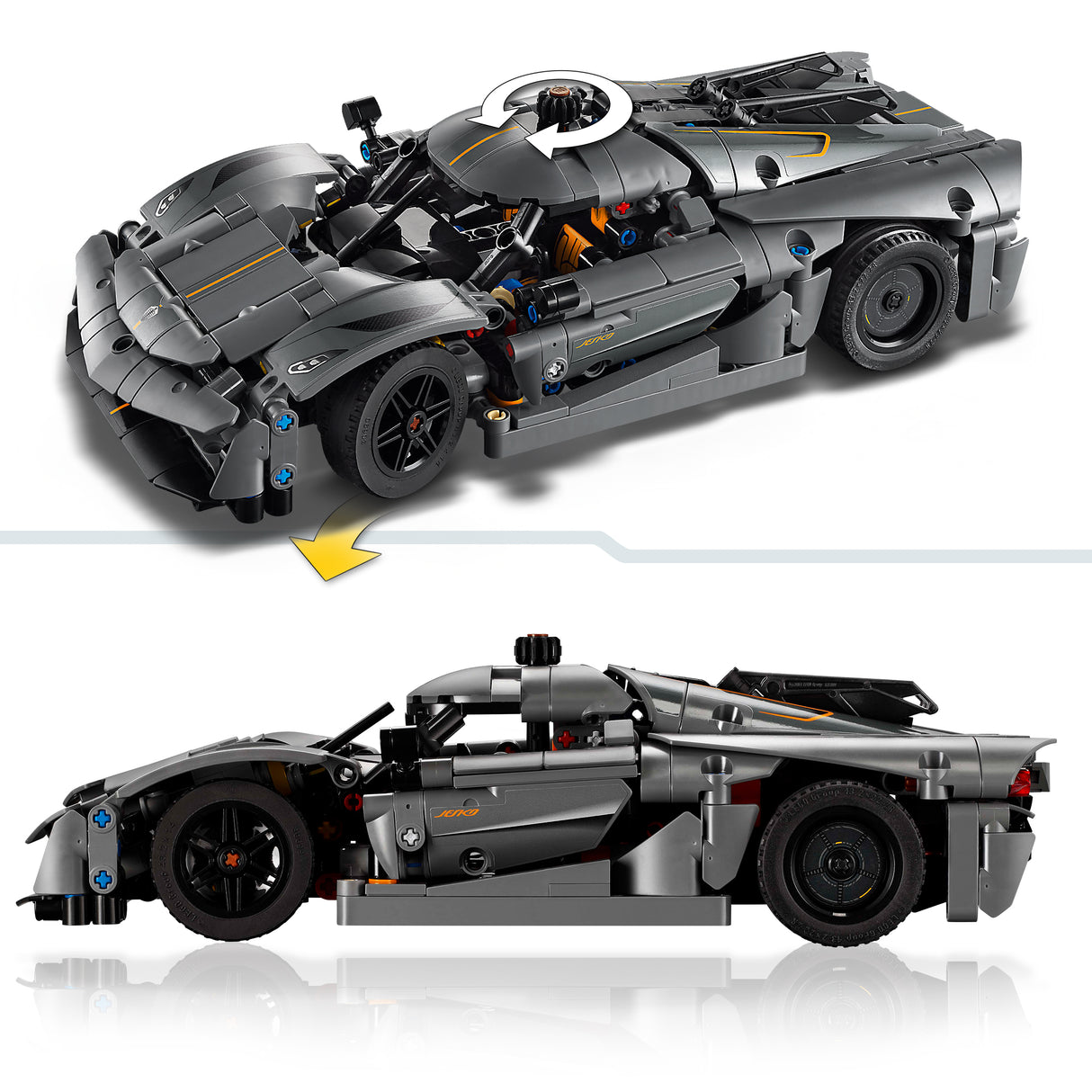 LEGO Technic Koenigsegg Jesko Absolut Grey Hypercar 42173L