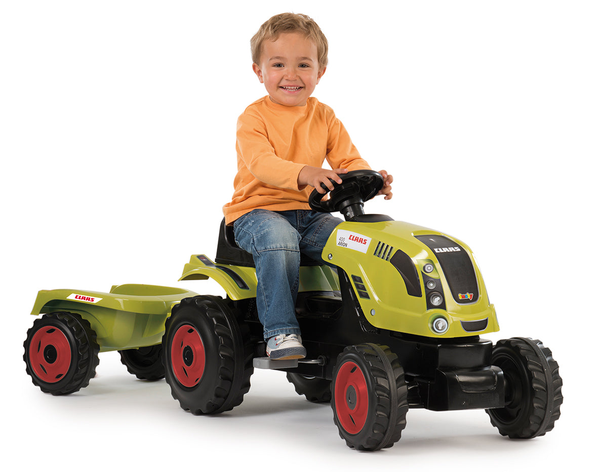 Smoby pealeistutav pedaalidega lastetraktor Claas Farmer XL järelkäruga  710114S