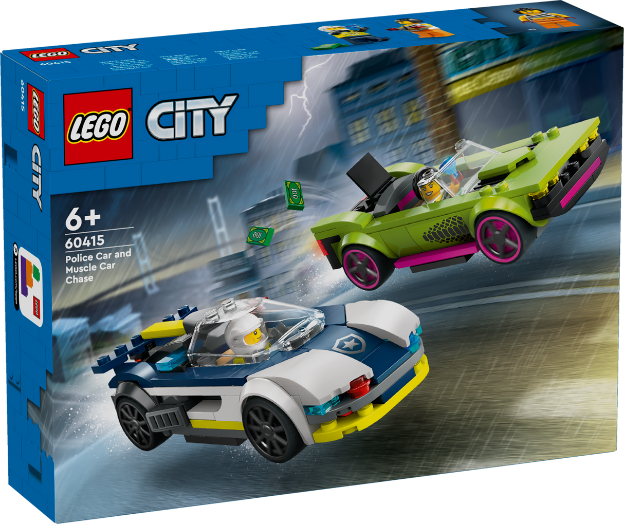 LEGO City Politseiauto ja muskelauto tagaajamine 60415L