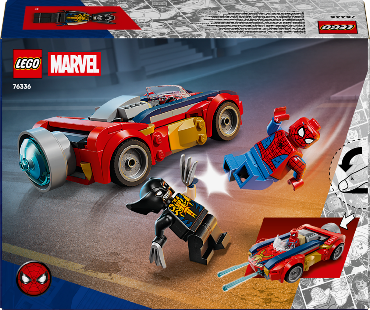 LEGO Super Heroes Spider-mani auto vs. mürgine Wolverine 76336L