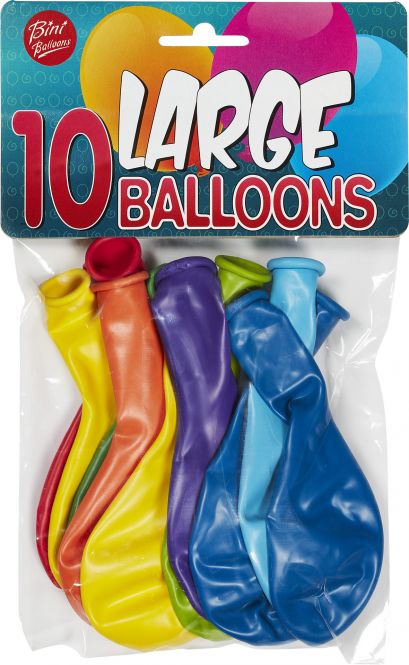 Bini Balloons õhupallid suured 10 tk pakis 81009H