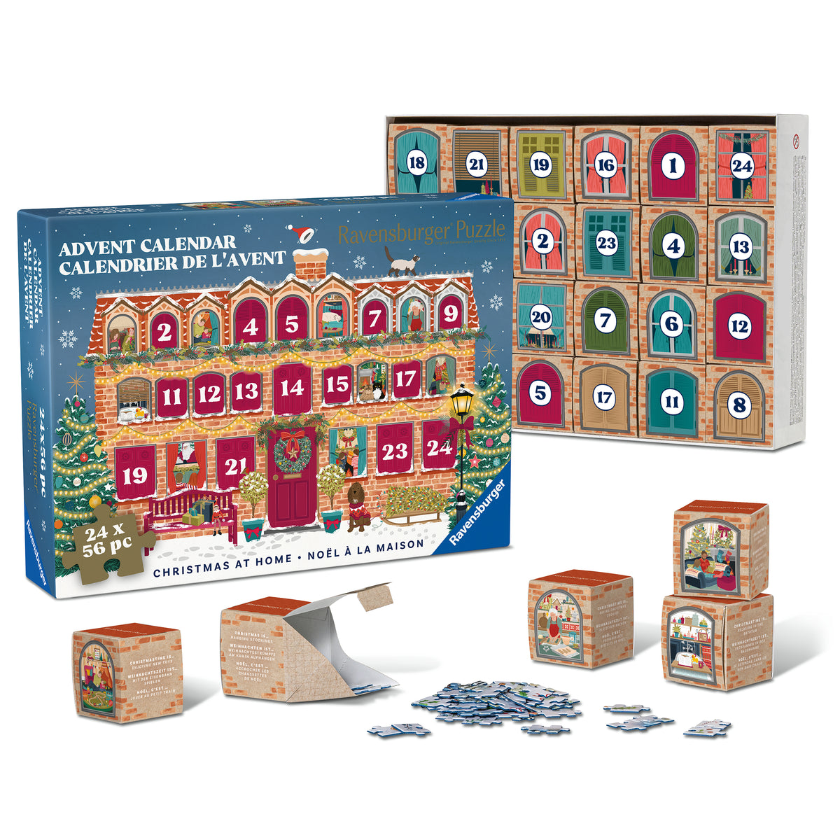 Ravensburger pusle advendikalender 24x56 tk: jõulud kodus 12002014V